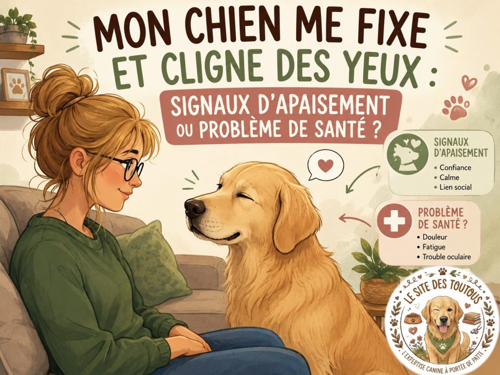 chien clignement yeux