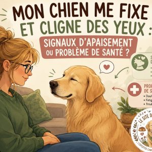 chien clignement yeux