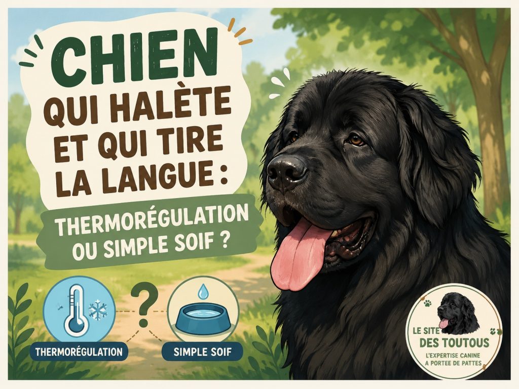 un chien qui halète et qui tire la langue
