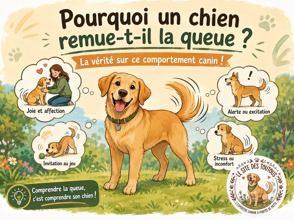 chien qui remue la queue