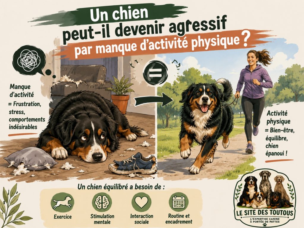 agressivité chien et inactivité