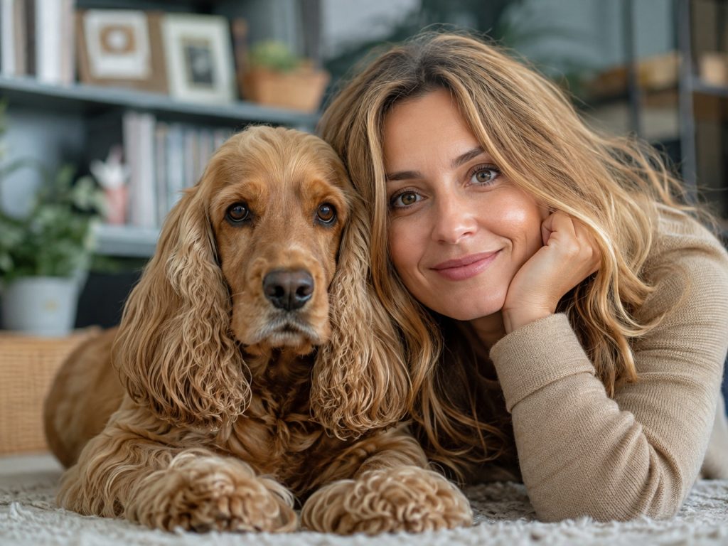 Cocker qui ressemble à sa maîtresse