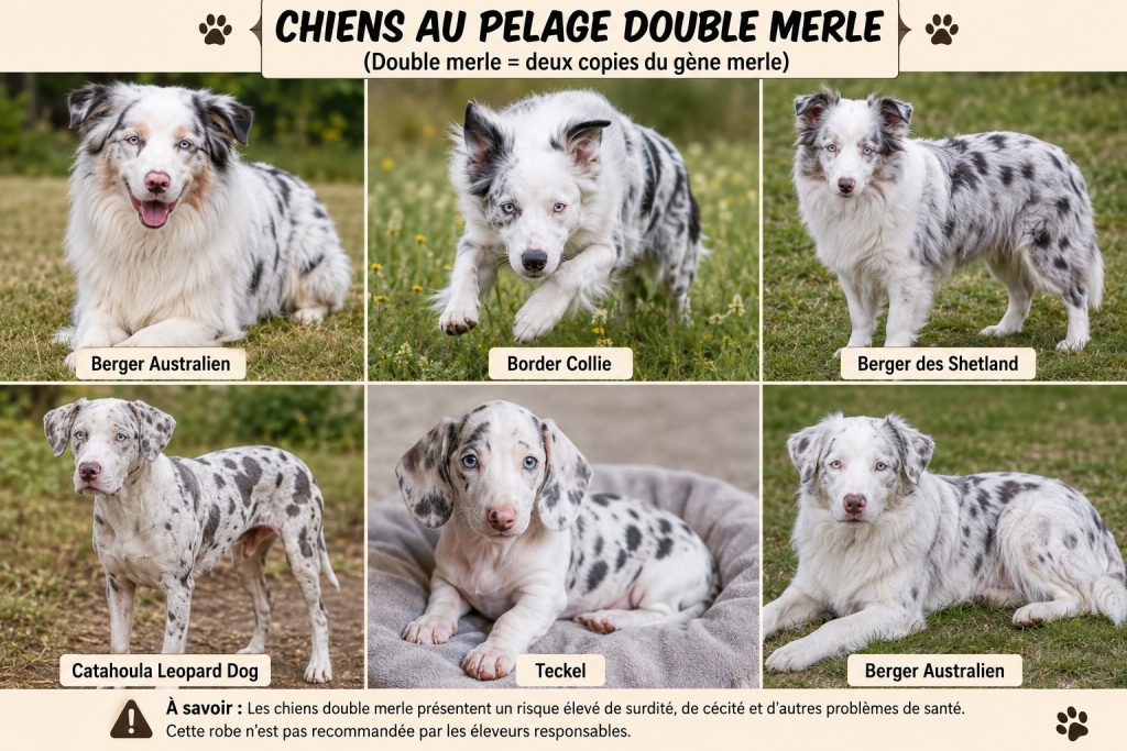 chiens pelage double merle