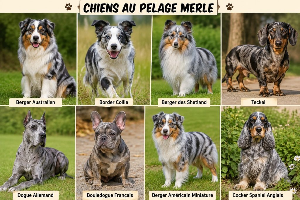 chiens pelage merle