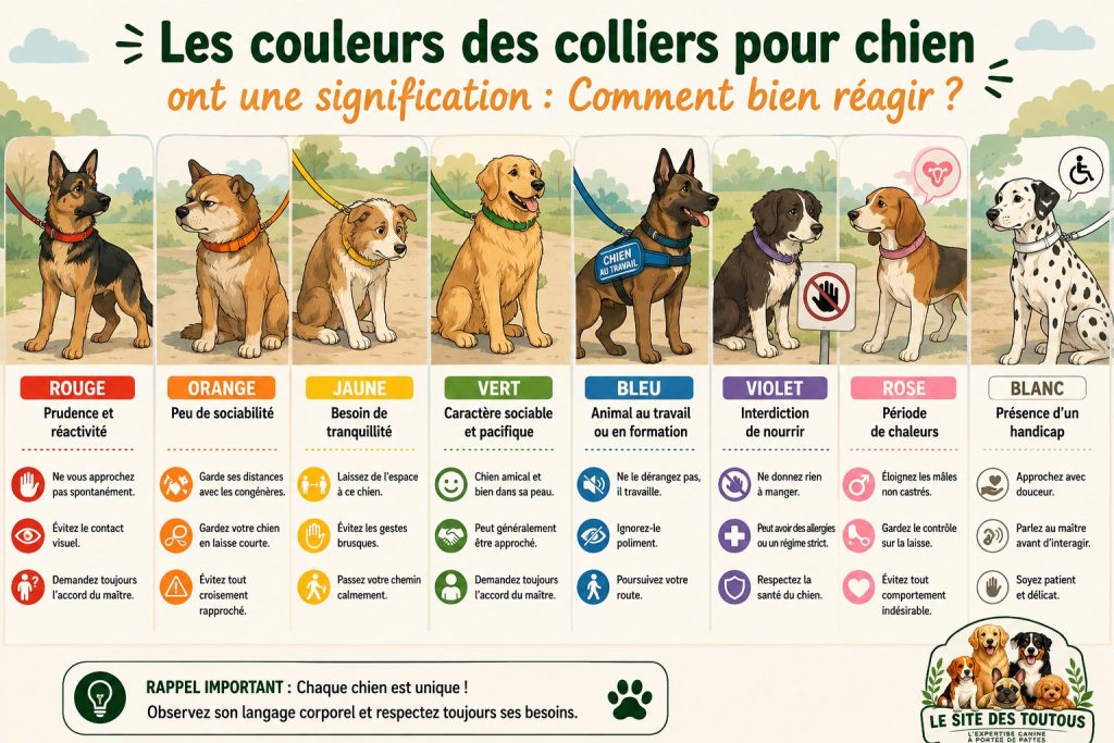 code couleur collier chien