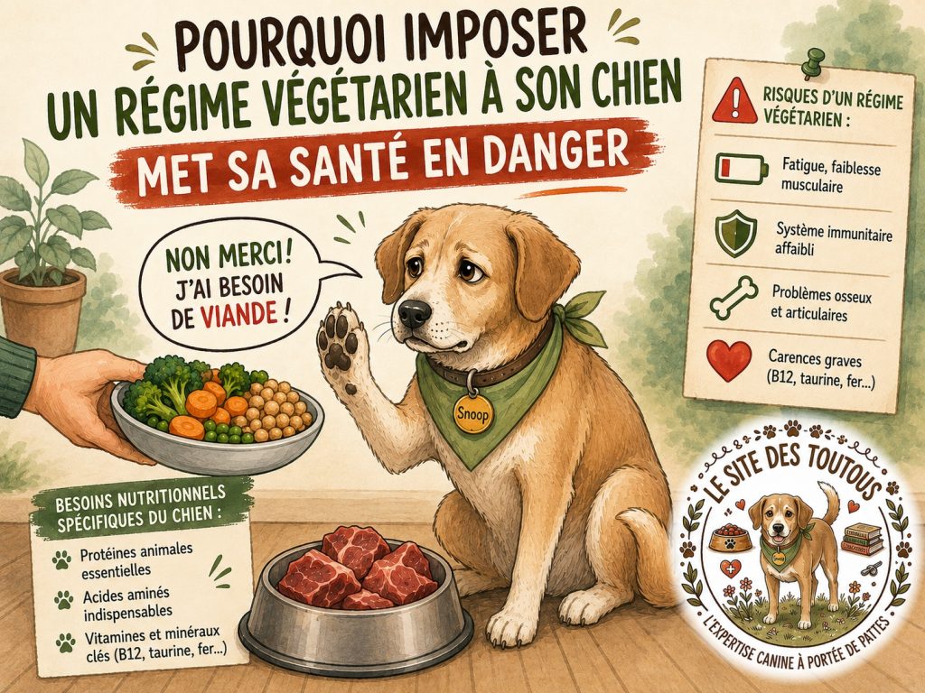 dangers régime végétarien chien