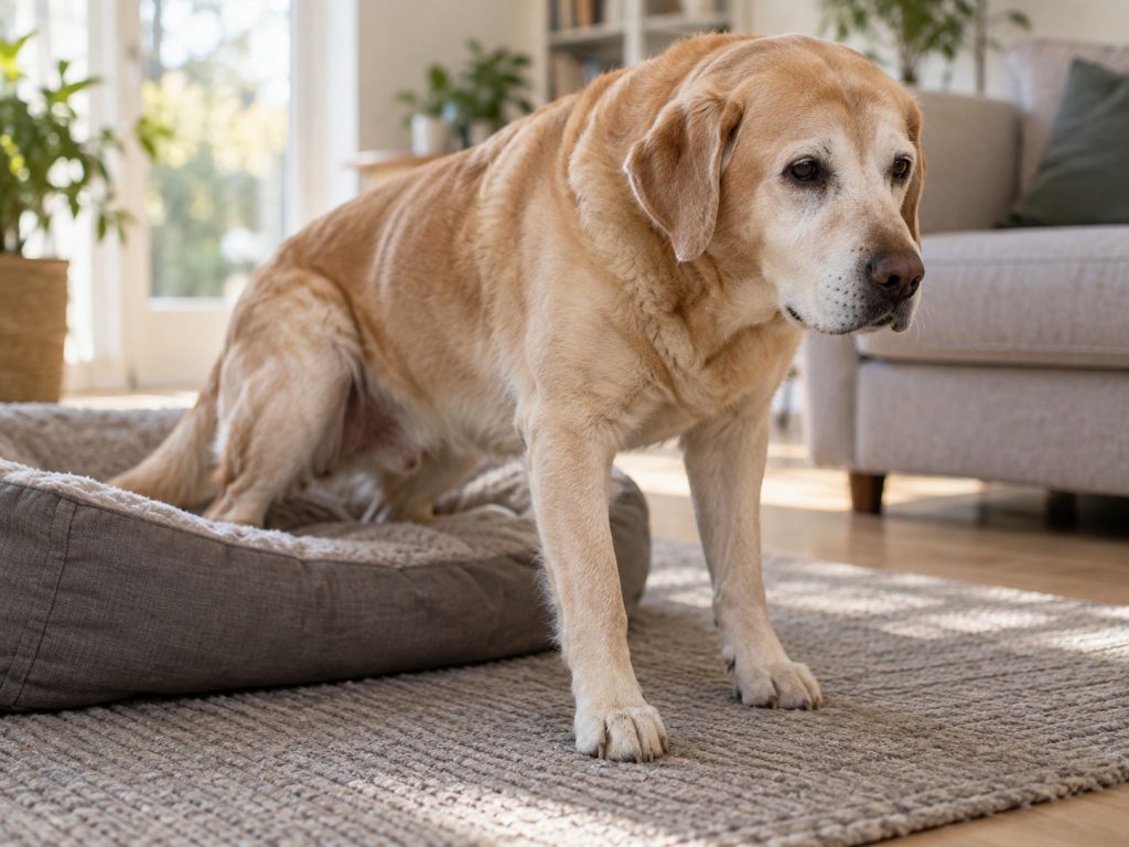 un chien qui souffre d'arthrose