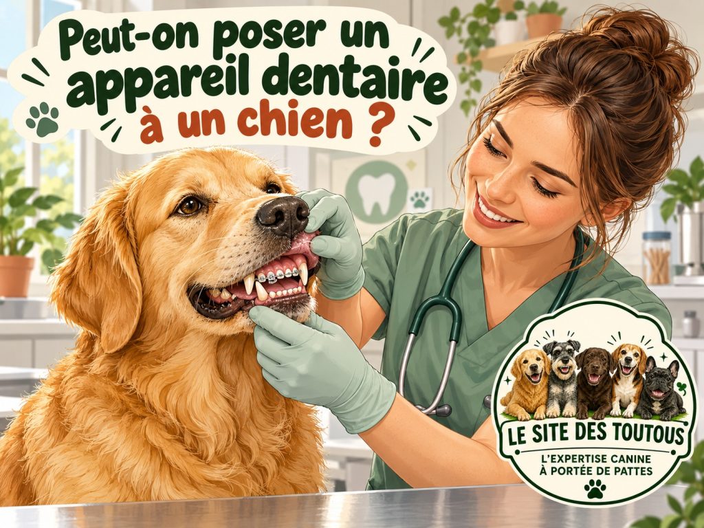 pose chien appareil dentaire