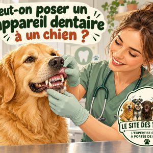pose chien appareil dentaire